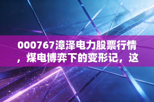 000767漳泽电力股票行情,煤电博弈下的变形记,这只老牌电力股还能追吗?