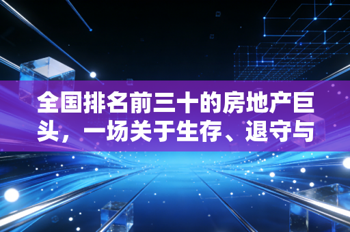 全国排名前三十的房地产巨头,一场关于生存、退守与未来的深度博弈
