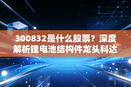 300832是什么股票？深度解析锂电池结构件龙头科达利的投资价值与隐形护城河