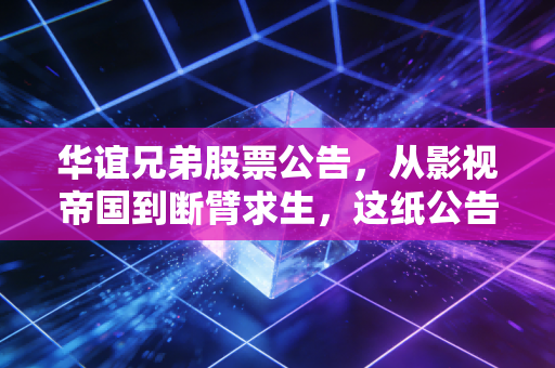 华谊兄弟股票公告,从影视帝国到断臂求生,这纸公告里藏着多少股民的眼泪与期盼?