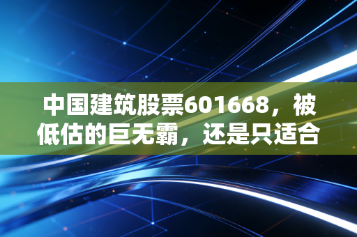 中国建筑股票601668,被低估的巨无霸,还是只适合吃股息的收租人?