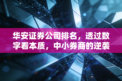 华安证券公司排名,透过数字看本质,中小券商的逆袭与坚守