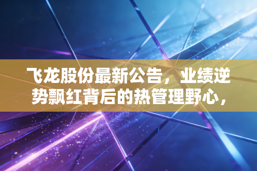 飞龙股份最新公告,业绩逆势飘红背后的热管理野心,是昙花一现还是价值重估?
