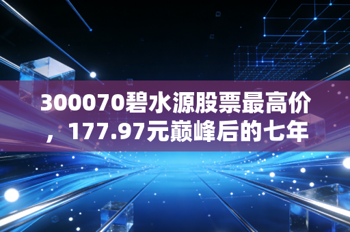 300070碧水源股票最高价，177.97元巅峰后的七年沉思，从百元股神坛到国企混改的救赎之路