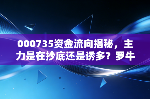 000735资金流向揭秘，主力是在抄底还是诱多？罗牛山的猪周期与赛马梦，到底信哪个？