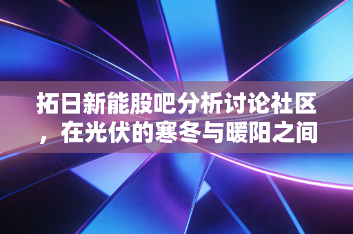 拓日新能股吧分析讨论社区,在光伏的寒冬与暖阳之间,散户的悲欢离合