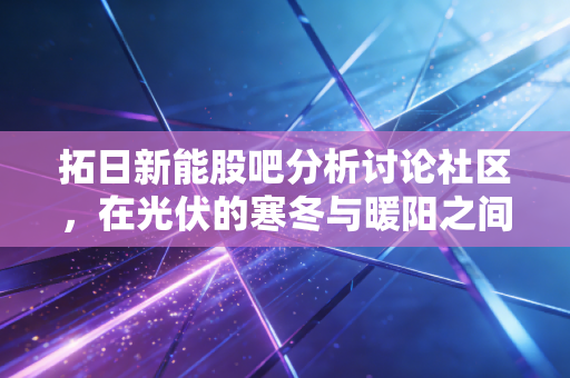 拓日新能股吧分析讨论社区，在光伏的寒冬与暖阳之间，散户的悲欢离合