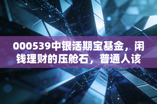 000539中银活期宝基金，闲钱理财的压舱石，普通人该如何驾驭？