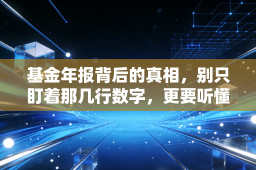 基金年报背后的真相，别只盯着那几行数字，更要听懂基金经理的弦外之音