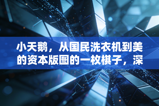 小天鹅，从国民洗衣机到美的资本版图的一枚棋子，深度复盘家电巨头的进化之路