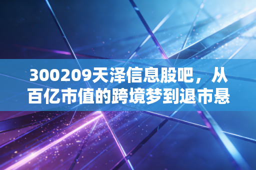 300209天泽信息股吧，从百亿市值的跨境梦到退市悬崖，一位老股民眼中的血泪与反思