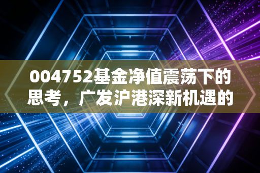 004752基金净值震荡下的思考,广发沪港深新机遇的配置价值与投资心态