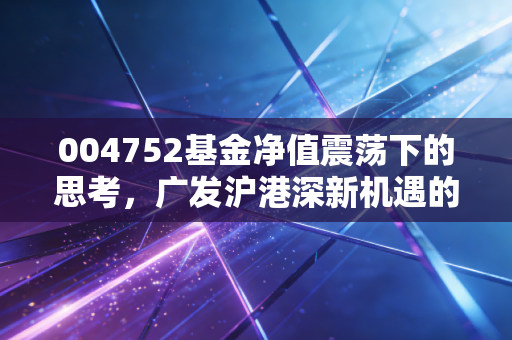 004752基金净值震荡下的思考，广发沪港深新机遇的配置价值与投资心态