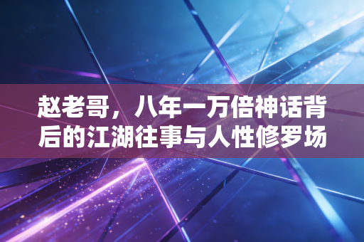 赵老哥，八年一万倍神话背后的江湖往事与人性修罗场