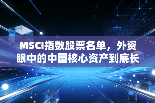 MSCI指数股票名单,外资眼中的中国核心资产到底长什么样?