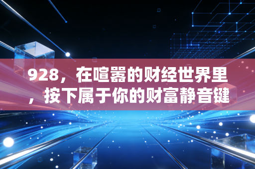 928，在喧嚣的财经世界里，按下属于你的财富静音键