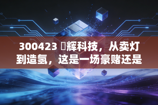 300423 昇辉科技，从卖灯到造氢，这是一场豪赌还是新生的开始？
