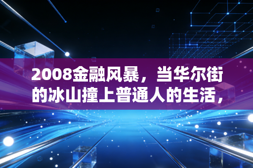 2008金融风暴,当华尔街的冰山撞上普通人的生活,我们究竟失去了什么?