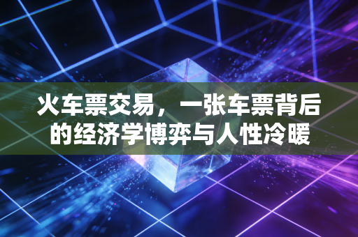 火车票交易，一张车票背后的经济学博弈与人性冷暖