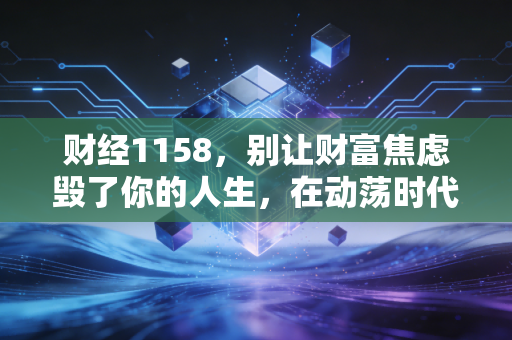 财经1158,别让财富焦虑毁了你的人生,在动荡时代,普通人的突围与坚守