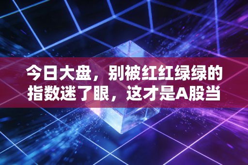 今日大盘,别被红红绿绿的指数迷了眼,这才是A股当下的真实生存逻辑
