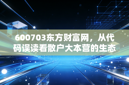 600703东方财富网,从代码误读看散户大本营的生态与A股的情绪图腾
