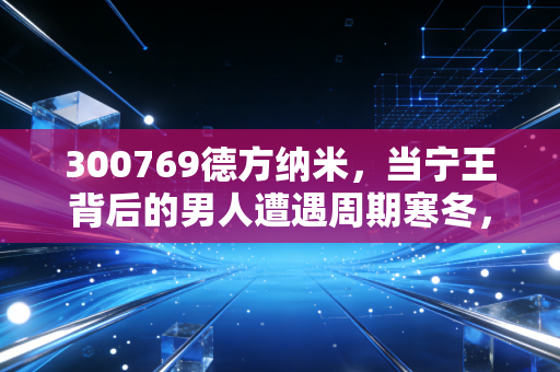 300769德方纳米，当宁王背后的男人遭遇周期寒冬，我们该如何审视新能源的下半场？