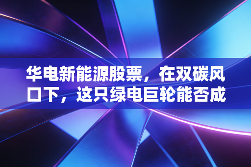 华电新能源股票，在双碳风口下，这只绿电巨轮能否成为你资产配置的压舱石？