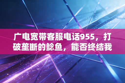 广电宽带客服电话955,打破垄断的鲶鱼,能否终结我们的宽带焦虑?