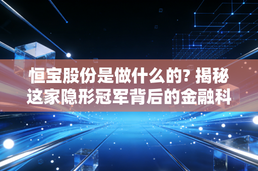 恒宝股份是做什么的? 揭秘这家隐形冠军背后的金融科技江湖