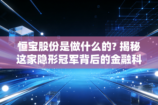 恒宝股份是做什么的? 揭秘这家隐形冠军背后的金融科技江湖
