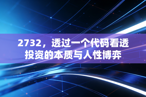 2732,透过一个代码看透投资的本质与人性博弈
