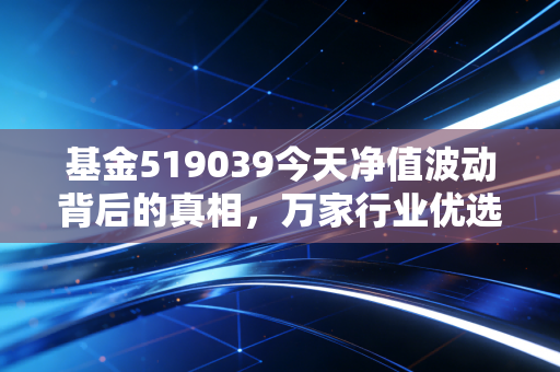 基金519039今天净值波动背后的真相，万家行业优选，是信仰还是博弈？