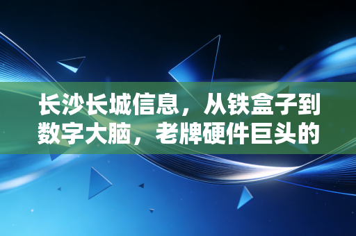 长沙长城信息,从铁盒子到数字大脑,老牌硬件巨头的突围之路