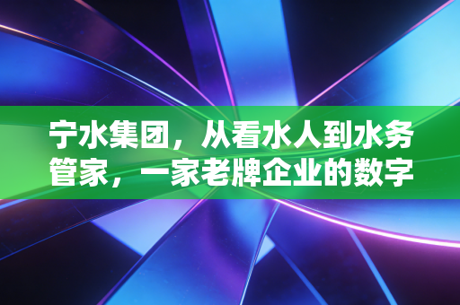 宁水集团,从看水人到水务管家,一家老牌企业的数字化突围战