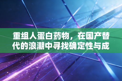 重组人蛋白药物,在国产替代的浪潮中寻找确定性与成长性