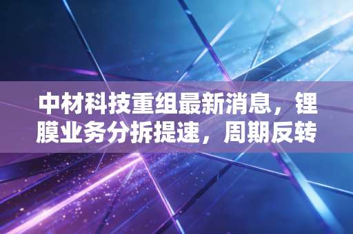 中材科技重组最新消息,锂膜业务分拆提速,周期反转下的中字头成色几何?