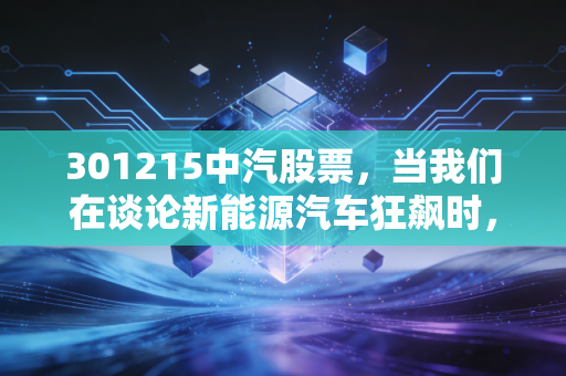 301215中汽股票，当我们在谈论新能源汽车狂飙时，别忘了这家给车做体检的隐形冠军