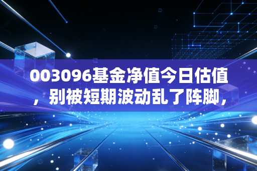 003096基金净值今日估值，别被短期波动乱了阵脚，深度解析这只稳健派的攻守之道
