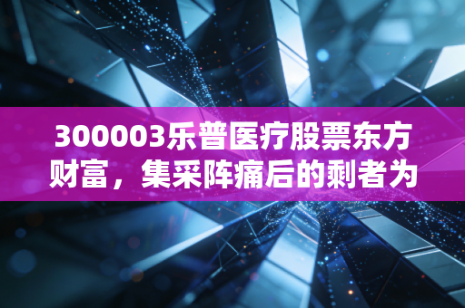300003乐普医疗股票东方财富,集采阵痛后的剩者为王,我们是否低估了心血管龙头的韧性?