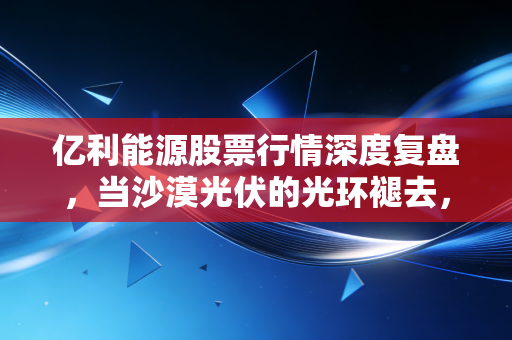 亿利能源股票行情深度复盘,当沙漠光伏的光环褪去,面值退市背后的投资警示