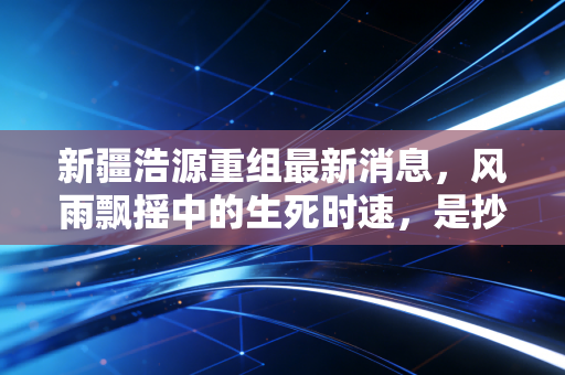 新疆浩源重组最新消息，风雨飘摇中的生死时速，是抄底良机还是深坑陷阱？