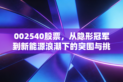 002540股票，从隐形冠军到新能源浪潮下的突围与挑战