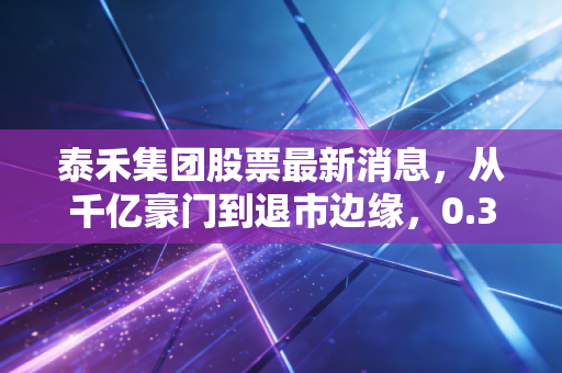 泰禾集团股票最新消息,从千亿豪门到退市边缘,0.37元背后的血泪教训与院子梦碎