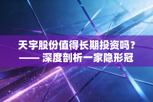 天宇股份值得长期投资吗?—— 深度剖析一家隐形冠军的成色与隐忧