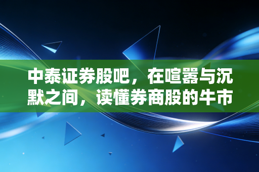中泰证券股吧，在喧嚣与沉默之间，读懂券商股的牛市心跳