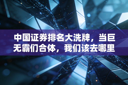 中国证券排名大洗牌,当巨无霸们合体,我们该去哪里寻找安全感?