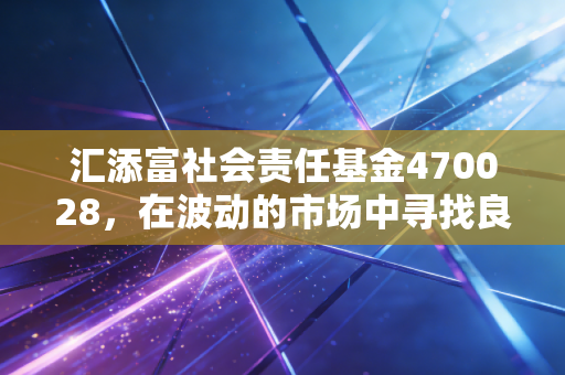 汇添富社会责任基金470028，在波动的市场中寻找良心与收益的平衡点