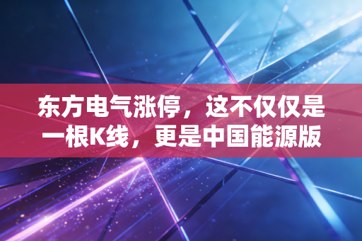 东方电气涨停，这不仅仅是一根K线，更是中国能源版图重构的冲锋号