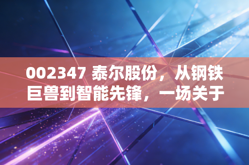 002347 泰尔股份,从钢铁巨兽到智能先锋,一场关于重生的资本博弈